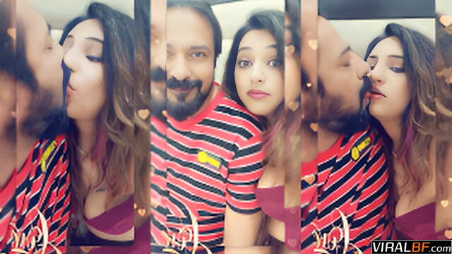 Horny Pakistani couple sensual kiss