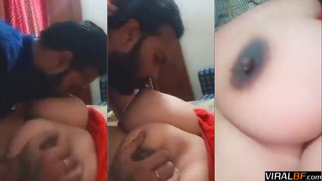 Naughty Aunty Forces Face Deep Into Her Massive Boobs For Rough Facial Action