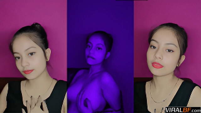 Petite Girl Reveals Voluptuous Boobs, Tempts with Seductive Lip Bites